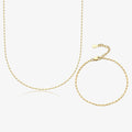 Daidan 925 Necklace Sterling Silver Trendy Women Minimalist Square Chain Gold Plated Silver Chain Necklace