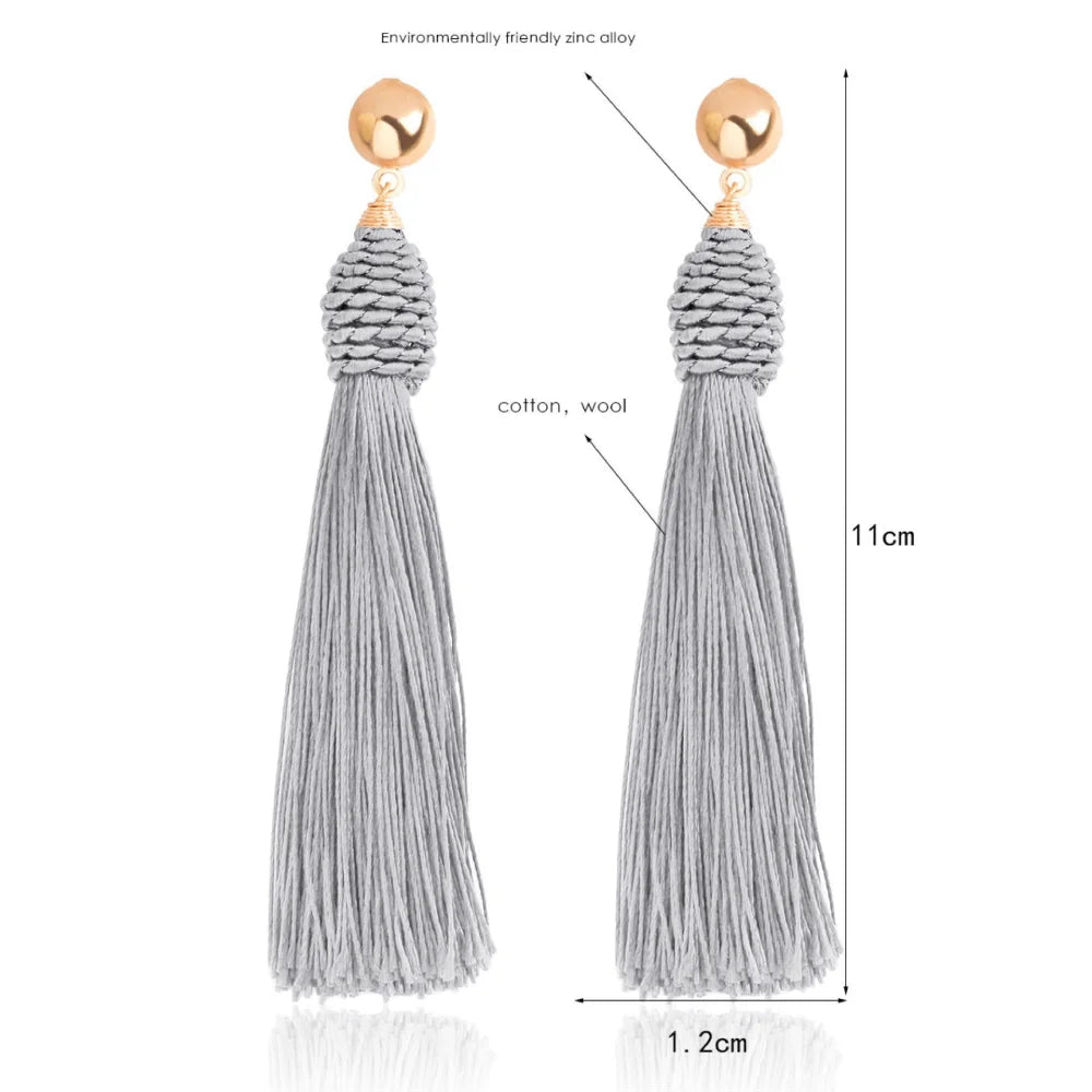 Cheap Handmade Boho Tassel Earrings Long Tassel Earring Women China Manufacturer Supplier