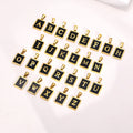 Wholesale 18K Gold Plated Stainless Steel Initial Necklace for Women Square Gold Letter Trendy Waterproofing Weddings Parties