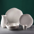 Porcelain White Irregular Shaped Dinnerware Set Food Tray Ramen Mixing Bowl Serving Dishes Pot Cup Plates for Parties