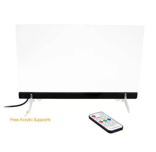 Blank clear Acrylic bar 3d Night Light Modern Edge Lit Sign LED Night Lamp