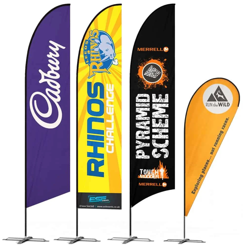 Outdoor Swoop Flags Auction Wholesale Blank Glass Fiber Pole Marking Flags Stand and Pole Good Price Feather Flag