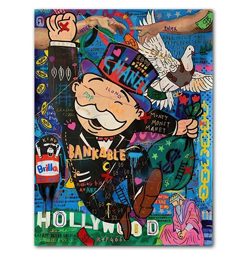 Wholesale Best Quality Home Decor Oil Paintings Graffiti Art Canvas Designs