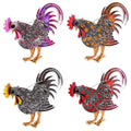 2026 Fashion Jewelry Animal Accessories Alloy Rhinestone Rooster Crystal Cock Brooch Pin for Woman Cloths Decoration