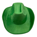 Velvet Green Cowboy Cowgirl Hat for Kids Party Western Style Casual and Outdoor Appropriate