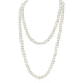 Women's Simple Temperament Multi-Layer Pearl Necklace Trendy Beaded Link Chain Fashion Jewelry for Gift