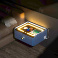 LED Smart Wall-Mounted Night Stand Bedside Table USB/Wireless Charging Three-Color Light for Bedroom Apartment Modern Simple