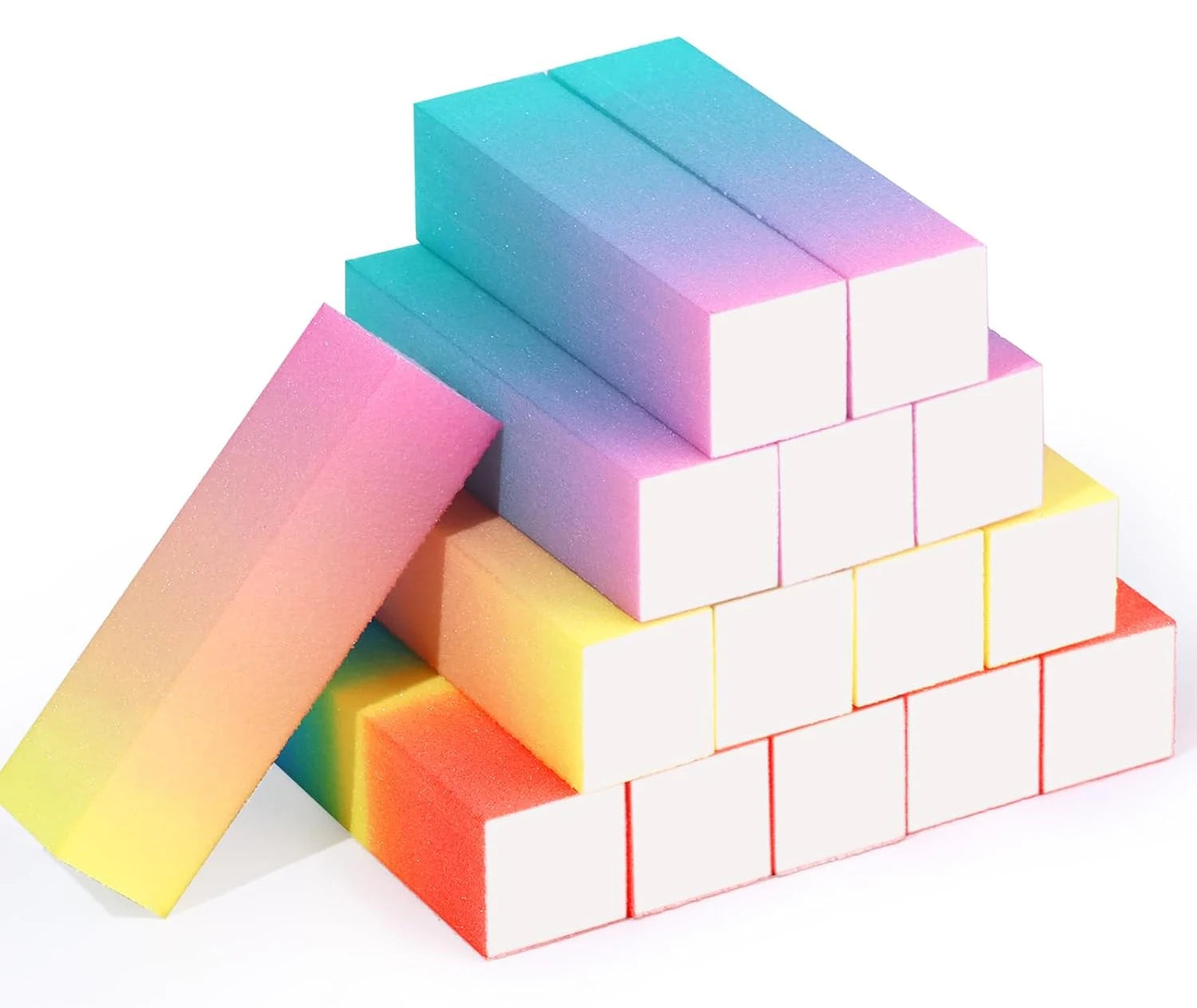 Colorful Style 4 Sided High Elastic Sponge Nail File Buffer 100/180 Grit Nail Buffer Blocks