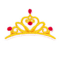 Cartoon Gold Metallic Thread Iron-on Embroidered Small Crown Patches Beads Crown Embroidery Patch for Clothes Main Fabric