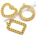 Stainless Steel Hollow Out Embossing Loving Heart Charms Pendants for Making Necklace Earrings DIY Jewelry Components