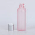 4 oz 120ml Matte Pink PET Cosmo Round Bottles With 24-410 Smooth Silver Disc Top Caps Skincare Cosmetics Container