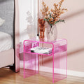 Factory Wholesale 2-Tier Pink Acrylic Bedside Nightstand Living Room Coffee Table for Bedroom Home Decor Furniture
