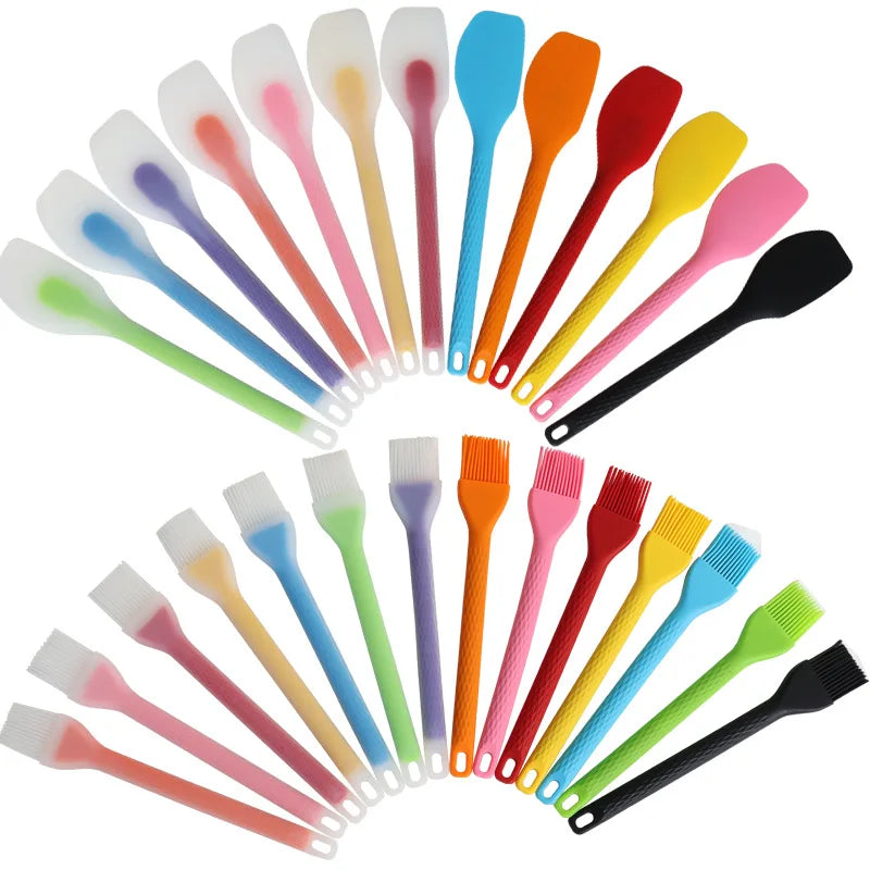 Manjia Heat Resistant Bbq Food Grade Bpa Free Wholesale Baking Silicone Pastry Oil Brush Spatulas Silicone Heat Resistant