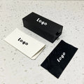 Custom Logo High Quality Hard Paper Drawer Sunglasses Box Luxury Jewelry Gift Eyeglasses Package With Pocket Cleaning Cloth