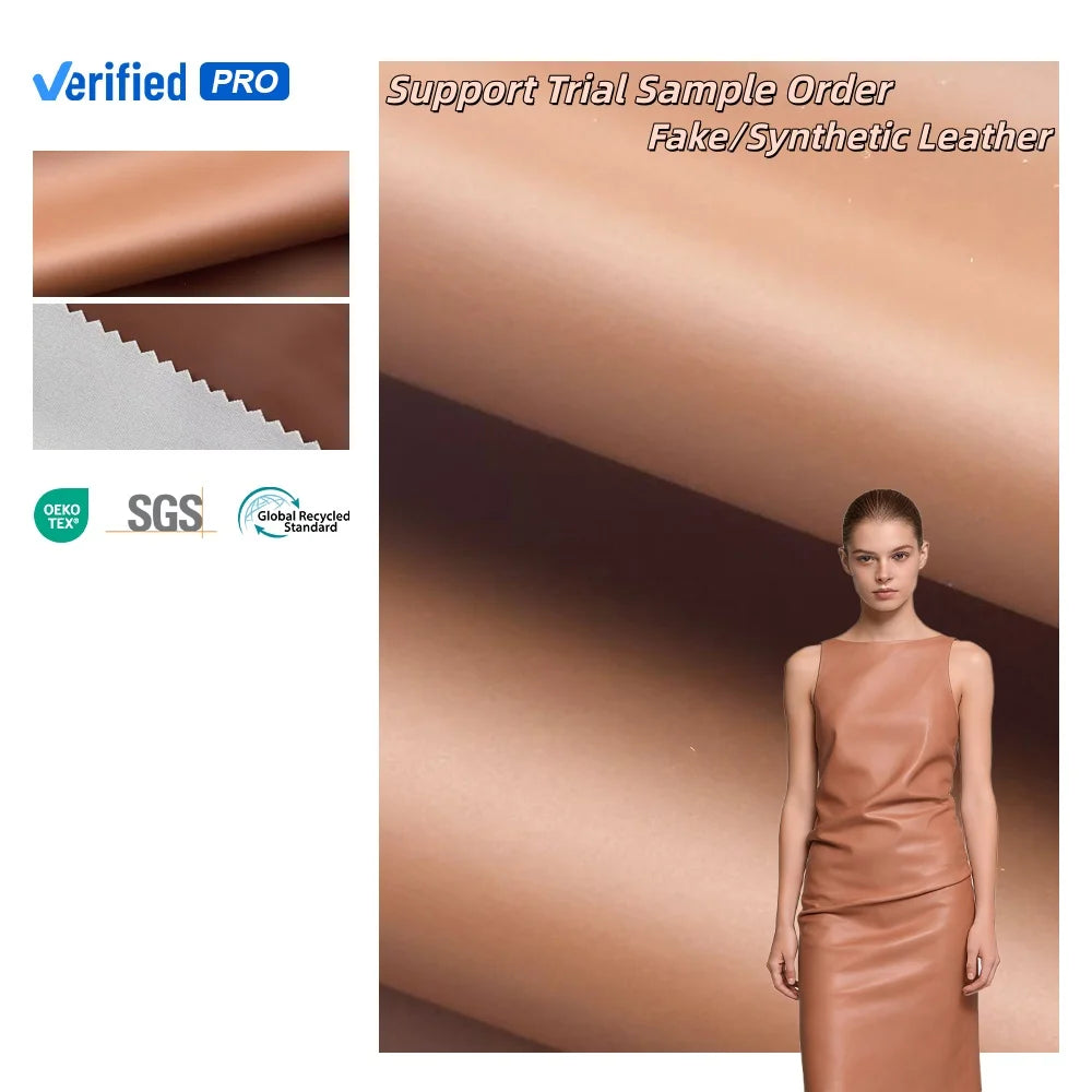 2024 Hot Sale 4-Way Stretch Dull Matte Leather Fabric Waterproof PU Material for Underwear Gloves Dresses-Finished Pattern