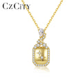 CZCITY 14K Gold Plated Necklace Fashion Jewelry Designer Charm Trending 925 Silver Woman Jewellery Pendant
