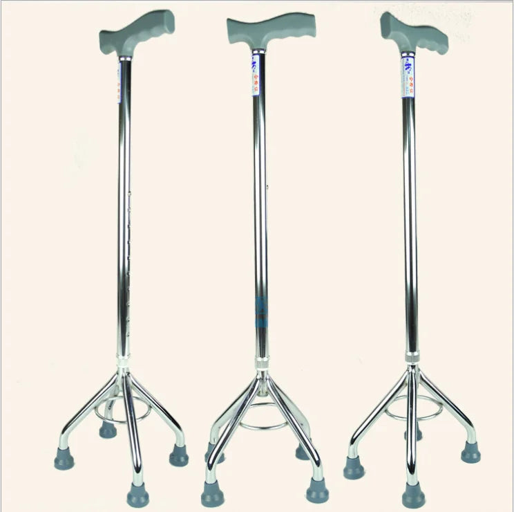 Height Adjustable Scalable Walking Sticks for Disabled with 4 Feet
