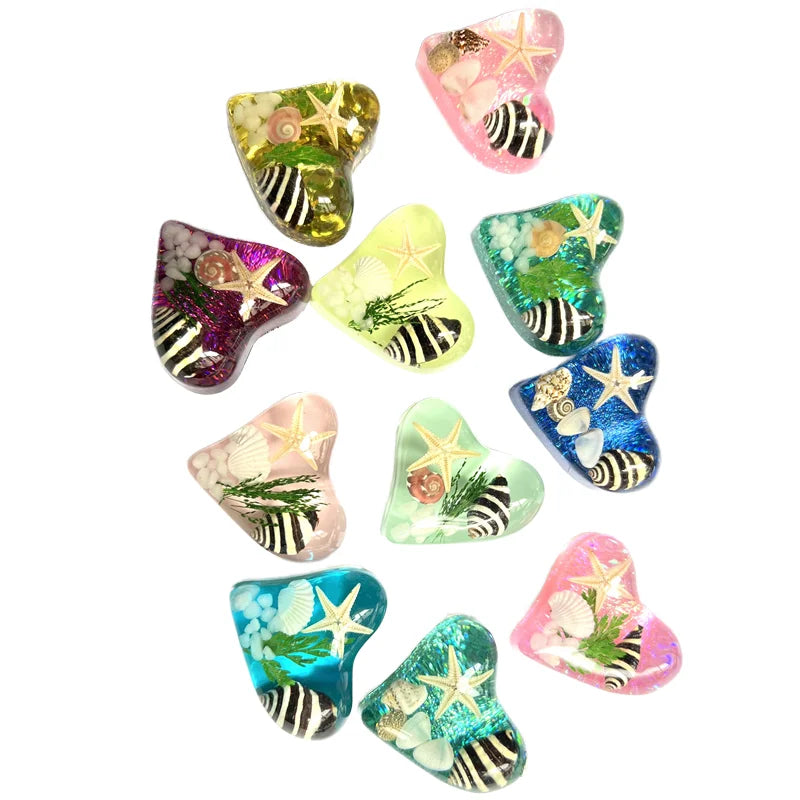 Marine Crafts Starfish Shell Ocean Resin Charms Custom Shape Silk Screen Acrylic for Souvenir Gift Keychain DIY Jewelry Making