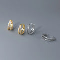 High Quality New Design 925 Sterling Silver CZ Charm Hoop Drop S925 Earrings for Girl Women Gift M02243