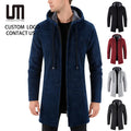 Liu Ming New Style Winter Men Clothing Cardigan Hooded Knitted Casual Jacket Coat Plus Size Sweaters