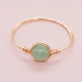 Green Ball Crystal Jewelry Stainless Steel Simple Accessory Ring for Women Girl Handmade Gift Party Fashion Rings Accessories