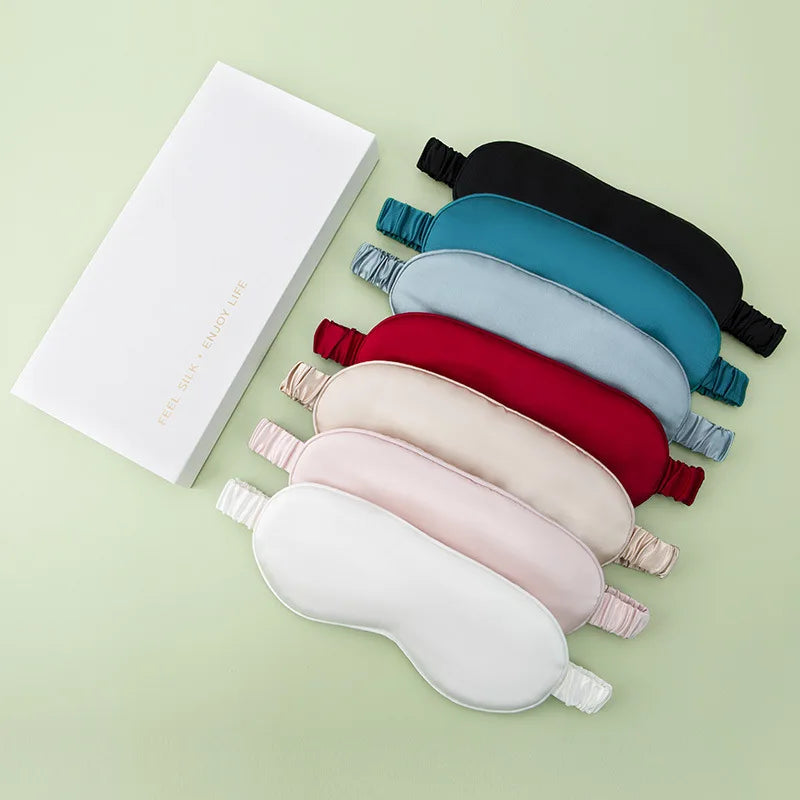 Best Selling Luxury Satin Eye Mask for Sleeping with Elastic Strap Custom Logo and Real Silk Customization Sleep Mask Supplier