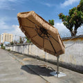 Large Outdoor Garden Table and Chairs Set with Stylish Thatch Umbrella Gym Sombrillas De Playa Patio Umbrellas Bases