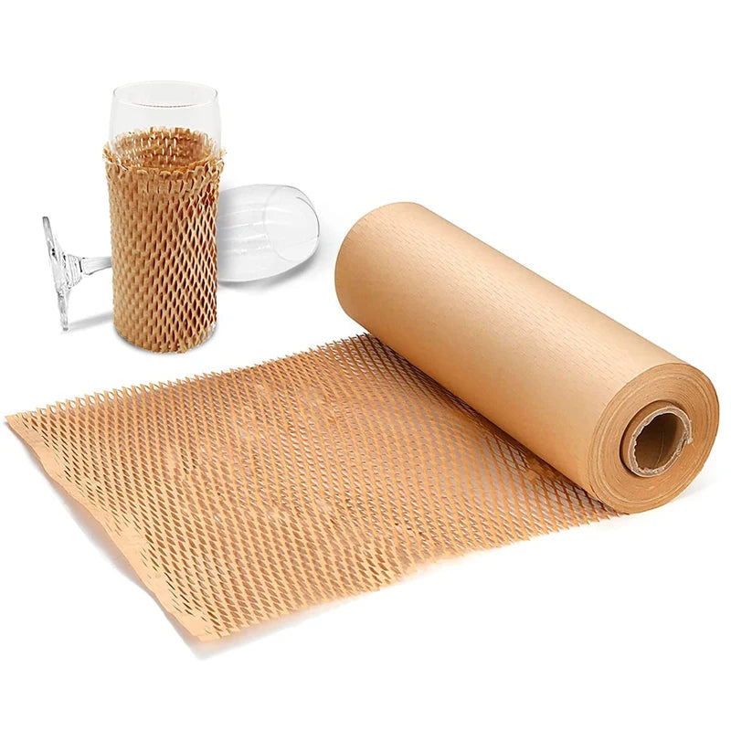 Eco-friendly Recyclable Paper Kraft Cushioning Wrapping Paper Honeycomb Craft Paper