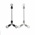 100pcs Y Shape Long Leg Rolling Swivel 3 Way Rolling Swivels Fishing Connection 4#-12# O-Shape Rolling Swivels