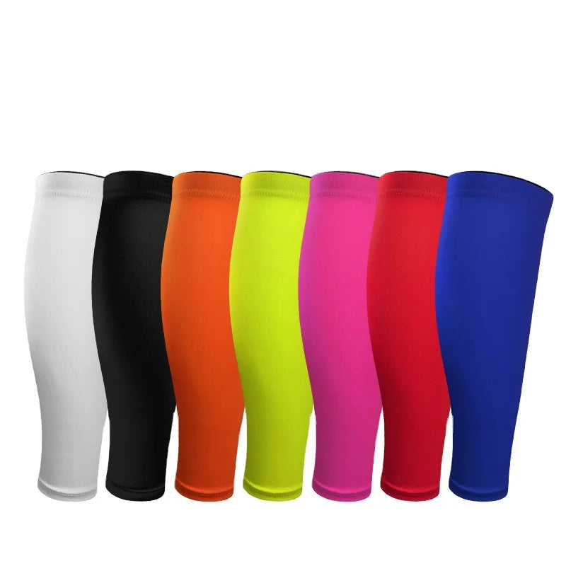 Football Elastic Breathable Compression Leg Sleeves Soccer Basketball Running Protection Calf Brace Support