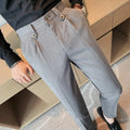 Business Draping Western Pants Men's Summer Free Ironing High Waist Straight Pants