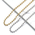 1.2mm 1.5mm 2mm 2.4mm 3mm 4mm Custom Wholesale 304 Stainless Steel Jewelry Ball Chain Bead Necklace with Different Size