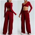 Fitness Clothing Gym Active Wear Long Sleeve Yoga Set n Gym Fitness Set 2 Piece Set for Women