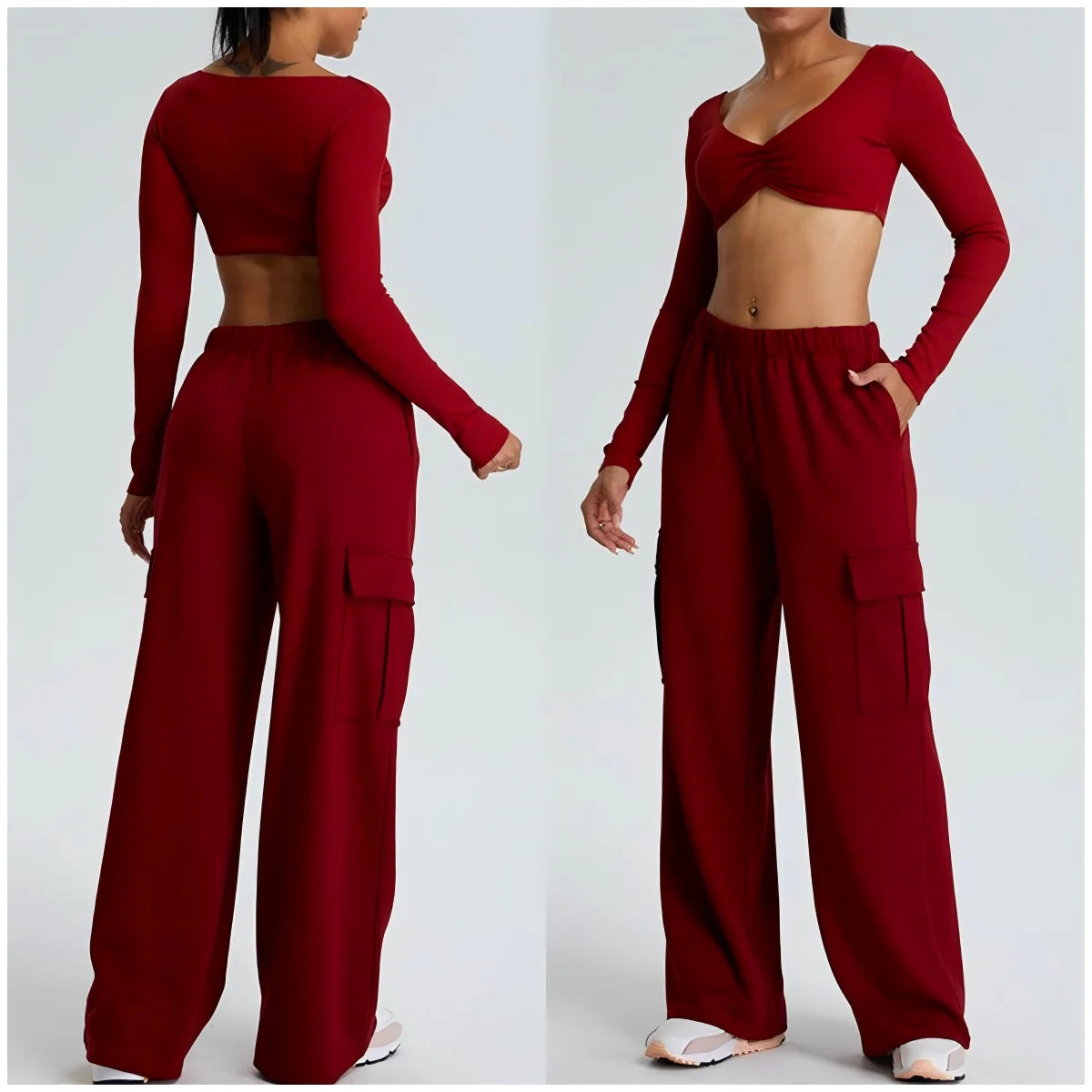 Fitness Clothing Gym Active Wear Long Sleeve Yoga Set n Gym Fitness Set 2 Piece Set for Women