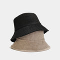 Outdoor Cotton Terry Towel Sunshade Sunscreen Bucket Fisherman Cap Flat Top Wide Brim Solid Bucket Hat