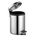 New Arrival Stainless Steel Round Hotel Room Waste Paper Bin Storage Bucket 3L-30L Foot Pedal Mirror Finished Eco-Friendly Trash