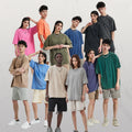 Custom Logo Men Women Clothing 250G Heavyweight Batik Oversized T-shirt 100% Cotton Washed Shirts Short Sleeve T Shirt Unisex