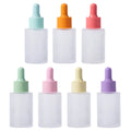 30g pink Purple Red Yellow Green Orange Glass Dropper Circle Frosted Glass Dropper Bottle Essence Oil Bottle Glass Toner Bottle