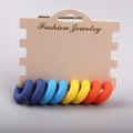 Four-piece Set Earrings Hoop Earrings New Colorful Frosted Vintage Trumpet CC Thread Designer Trendy FS Brand Anniversary