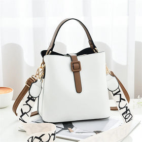 Fashionable Oem Quilted Fancy Blue Large Capacity Handbags for Women Soft Leather Pu