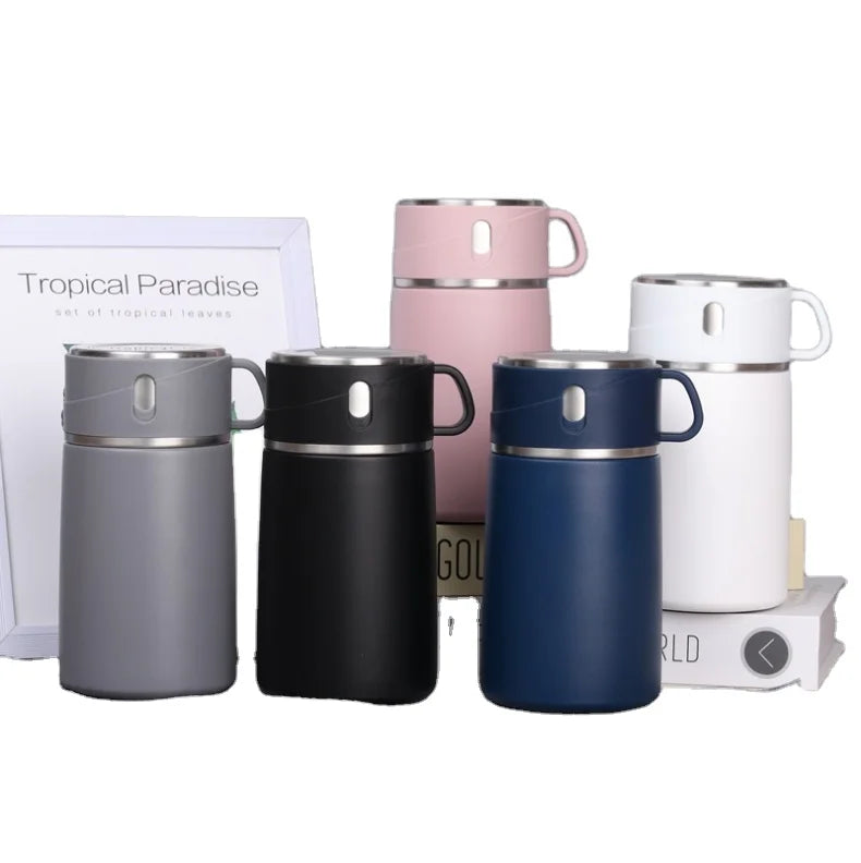33oz Reusable Thermos Double Wall Stainless Steel Insulated Food Jar With Handle Lid and Spoon Keeping Hot 12-24 Hours