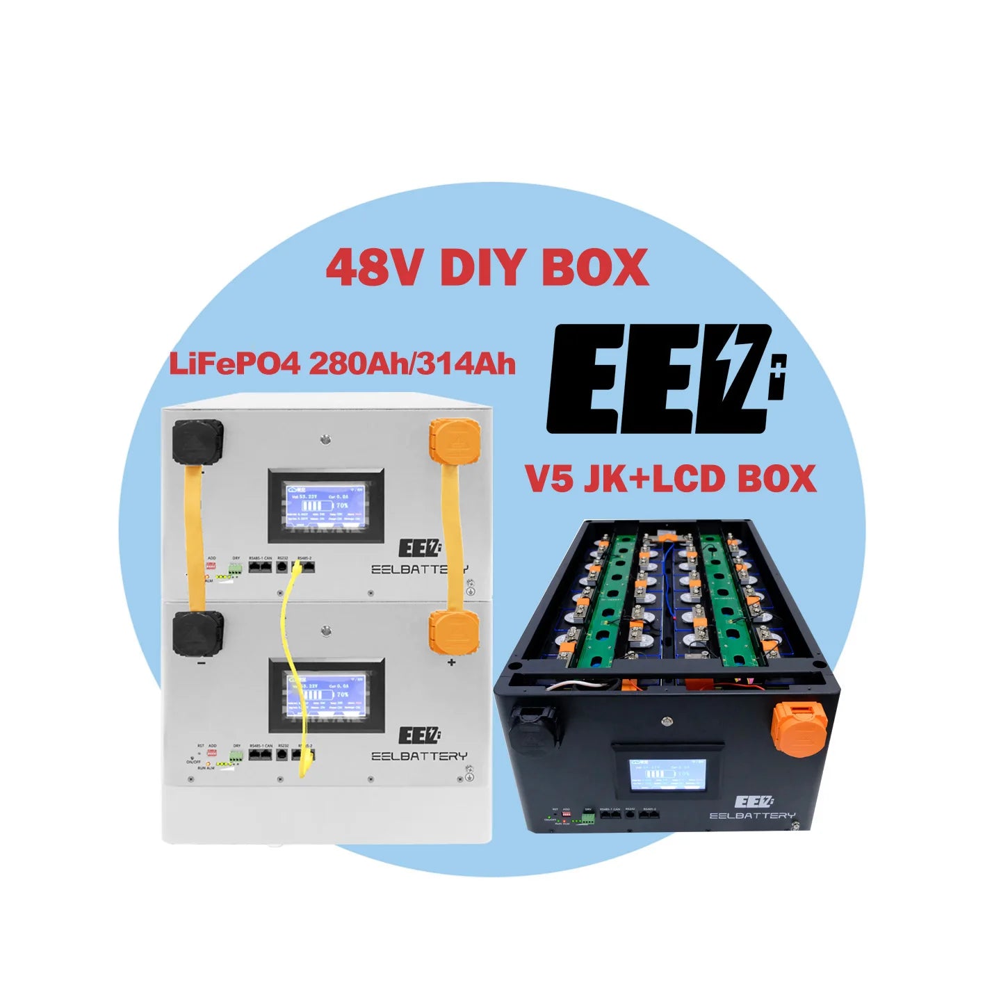 Promotion 16KWH Pre-Assembled 280 330Ah LiFePO4 Battery Pack with JK V19 BMS 200A V5 New Fuse+2A Active Balance Stackable Pack