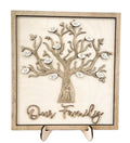 Custom Wooden Decor Desktop Sign Custom Name Family Tree With Natural Wood Color Wooden Craft for Parents Gifts