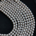 3A White 9-10 mm Freshwater Pearl Beads Water Drop Rice Shape Oyster Loose Farm Beads with Hole Natural Type