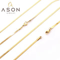 Ason New Trendy Wholesale Stainless Steel Necklace Lobster Clasp Chain Jewelry Blade 18K Gold Plated Necklace for Women Men