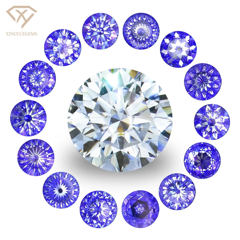 Xingyue Gemstones Source Factory 1ct 6.5mm Portuguese Rose Old European Hybrid Fancy Cut Moissanite Stones