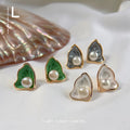 Designer Style 14K Gold Plated Freshwater Pearl Earrings for Spring and Summer Trendy Leaf Silver Needle Style Factory Direct