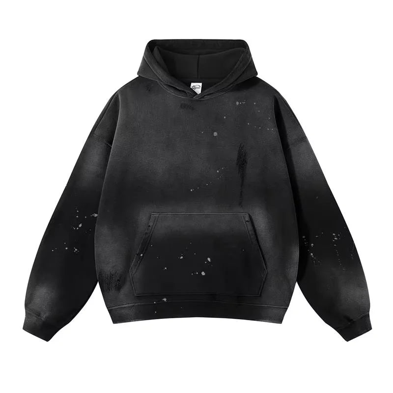 Factory Direct Selling Oversized Vintage Acid Wash Custom Distressed Hoodie 500GSM Streetwear Man Winter Hoodie