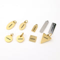 Customize 18k Gold Plated Stainless Steel Logo Engraved Square Round Jewelry Tags for Necklaces Bracelet Jewelry Manufacturer