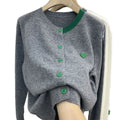 Winter Knitting Pullover Women Sweatshirt Top Casual Basic Love Design Knitwear Jumper Long Sleeve Sweaters Woman Cardigan